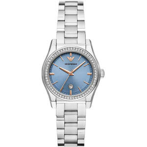 Emporio Armani Federica Blue Dial Silver Women's Watch - AR11593