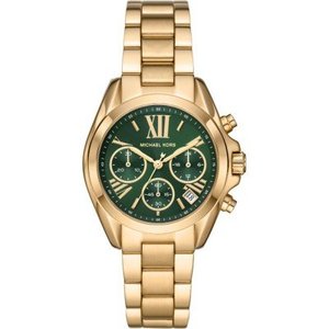 Michael Kors Womens Watches: Michael Kors Bradshaw Chronograph Quartz Green Dial Gold Watch MK7257
