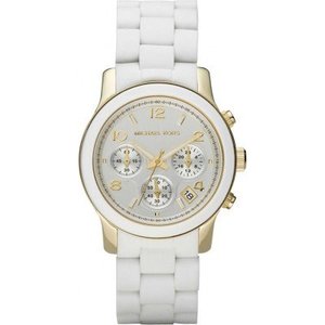 Michael Kors Womens Watches: Michael Kors Runway Chronograph White Watch MK5145