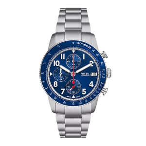 Fossil Watches: Fossil Sport Tourer Chronograph with Blue Dial Men's Watch - FS6047