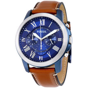 Fossil Watches: Fossil Grant Chronograph Blue Dial Men's Watch - FS5151