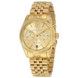 Womens Fashion Watches: Michael Kors Lexington Chronograph Champagne Dial Ladies Watch MK5556