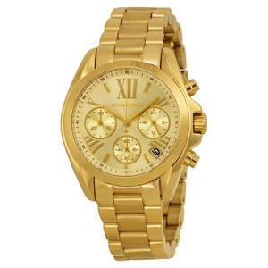 Womens Fashion Watches: Michael Kors Bradshaw Chronograph Champagne Dial Ladies Watch MK5798