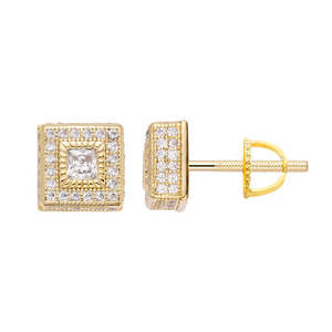 Big Daddy Earrings: Big Daddy Rebirth Diamond Cut Iced Out Earring