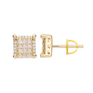 Big Daddy Earrings: Big Daddy Emerald Cut Iced Out Diamond Earring