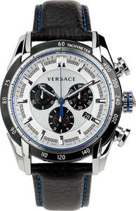 Versace V-Ray Leather Strap Men's Watch VDB010014