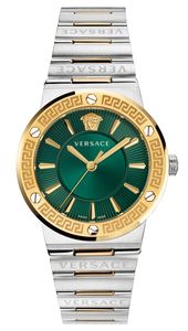 Versace Greca Two-Tone Green Dial Women's Watch VEVH00720