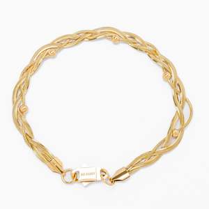 Big Daddy 3MM Gold Flat Herringbone Bracelet