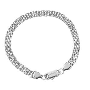 Big Daddy Herringbone: Big Daddy 6MM Silver Flat Herringbone Bracelet