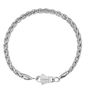 Big Daddy Rope: Big Daddy 5MM Silver Steel Spiga Rope Bracelet