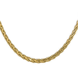Big Daddy Rope: Big Daddy 5MM Gold Spiga Rope Chain