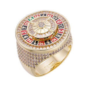 Big Daddy Gangster: Big Daddy Roulette Baguette Iced Out Diamond Ring