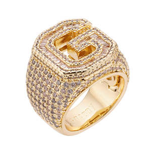 Big Daddy Gangster: Big Daddy Top G Iced Out Baguette Diamond Ring