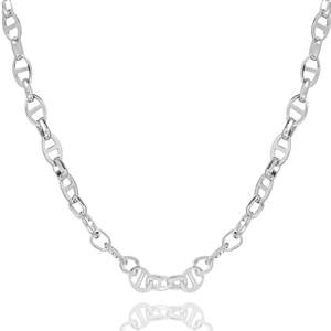 Big Daddy Chains: Big Daddy 8MM Silver Steel Mariner Link Chain
