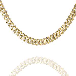 Big Daddy Curb: Big Daddy 8MM Bling Curb Cuban Gold Iced Out Chain