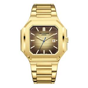 Lee Cooper Maxime Square Case Brown Dial Gold Watch - LC08269.140