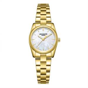 Lee Cooper Womens Watches: Lee Cooper Sylara White MOP Dial Gold Watch - LC08299.120