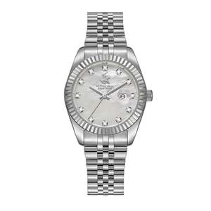 Beverly Hills Womens Watches: Beverly Hills Polo Club All Silver Diamond Date Watch BP3654X.320