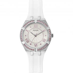 Out Of Stock: Guess Sparkling Pink Silicone Women's Watch GW0032L1