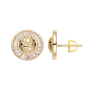Big Daddy Cluster Baguette Iced Out Diamond Earring (Defect)
