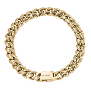 Big Daddy 8MM Cuban Link 18K Gold Bracelet 9 Inch (Defect)