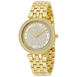 Michael Kors Womens Watches: Michael Kors Mini Darci Gold Crystal Pave Dial Ladies Watch MK3445