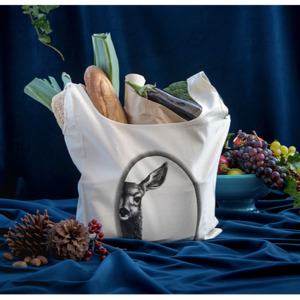 Wild Grey Fox Organic Cotton Grocery Bag - Willow the Fawn