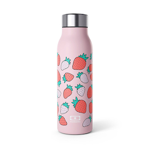 Monbento Genius Graphic Smart Water Bottle 500ml - Strawberry