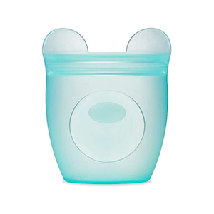Zip Top Silicone Baby Snack Bear Cup 118ml - Teal