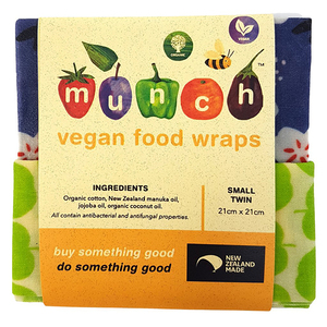 Food Wraps – Eco Friendly Water Bottles & LunchWare: Munch VEGAN Food Wrap - Small Twin Pk (Green Apple)