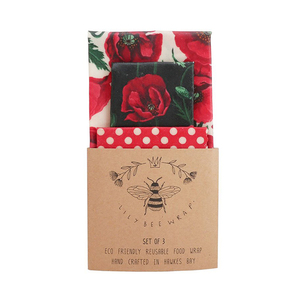 LilyBee Wrap Set of 3 - Ruby Red