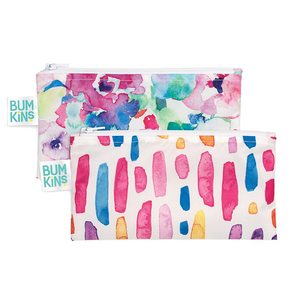 Baggies & Pockets: Bumkins Small Snack Bag 2pk - Watercolour