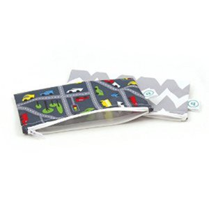 Bumkins Small Snack Bag 2pk - Traffic/Grey Chevron