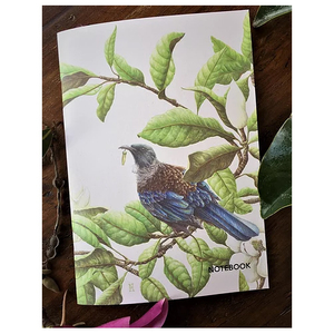 Products: Wild Grey Fox A5 Notebook - Tui (Two Trees) Original Artwork