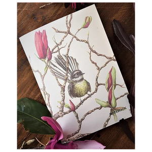 Products: Wild Grey Fox A5 Notebook - Fantail (Little Wing) Original Artwork