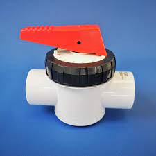 Skimmers Main Drain Jets Pipe Work: Valve 40mm 2 Way (Teflon Seal)