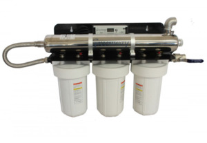 Pumps Home And Rural Water Equipment: Greenway - UV Unit with 3 x 10in Filters Complete UVGW-OPT3-D