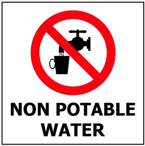 Products: Non-Potable Water sign Waterless