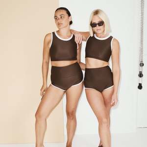 Salt Gypsy Surf Wear: Salt Gypsy Crop Top - Coffee