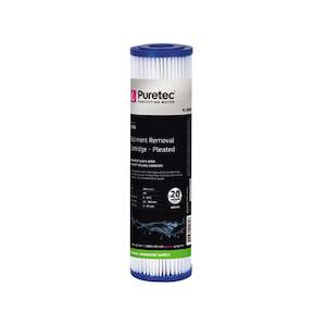 Puretec Pleated Sediment Filter 10" Std 20mic