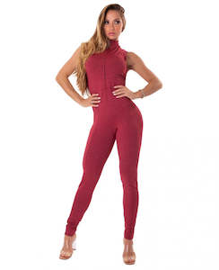 Jumpsuit Move and Slay Burgundy - Let's Gym