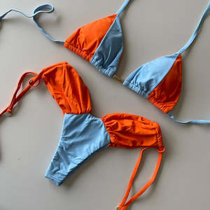 Bikini: Bikini Set Lais Blue and Orange