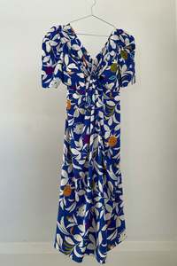 Floral Bustier Empire Waist Dress - 6