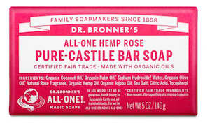 Dr Bronner Rose bar Soap 140g