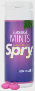 Food Drinks: SPRY MINTS BERRYBLAST SUGAR FREE 45 PIECES