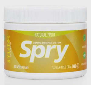 SPRY GUM NATURAL FRUIT 100 PIECE