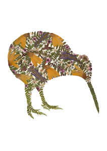 Art Print - Kiwi in NZ Natives