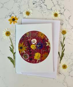 Cards 1: Card - Maroon Circle
