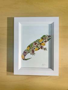Frontpage: 13cmx18cm framed print  - Tuatara