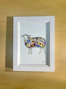 Frontpage: 13cmx18cm framed print - Sheep - New for 2026